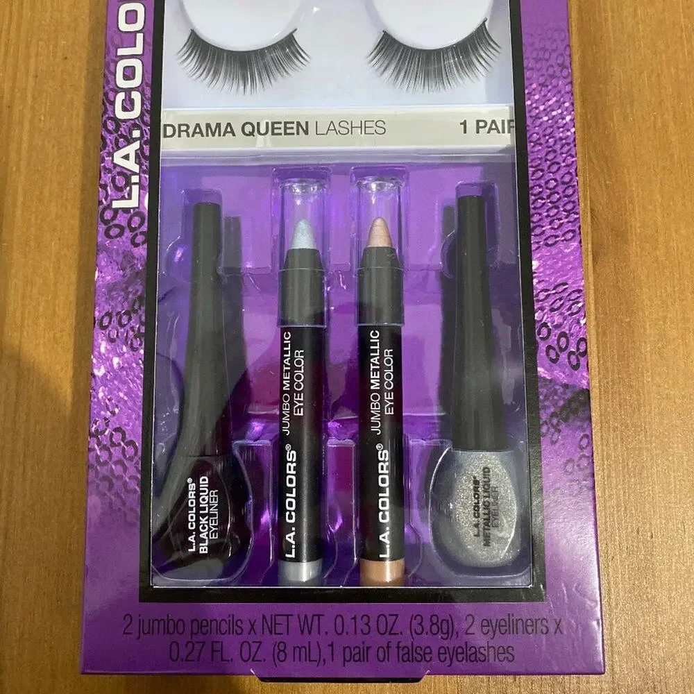LA Colors Lashes Glamour Set 5 pieces NEW in box Makeup Eyes